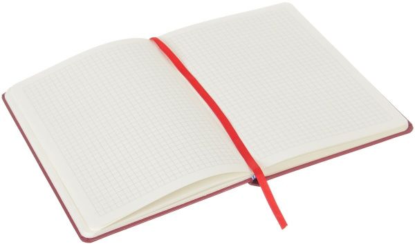 Книга для записей А5 в клетку красный
