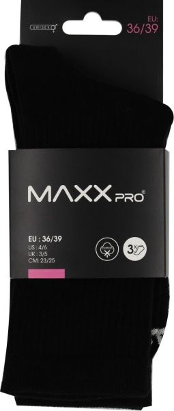 Носки MaxxPro 16672 3 пары черный р.36-39