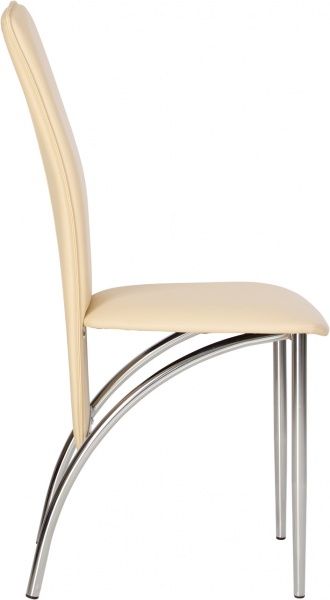 Стул обеденный Nowy Styl AMELY CHROME (BOX-4) (CH) V-18 хром/молочный