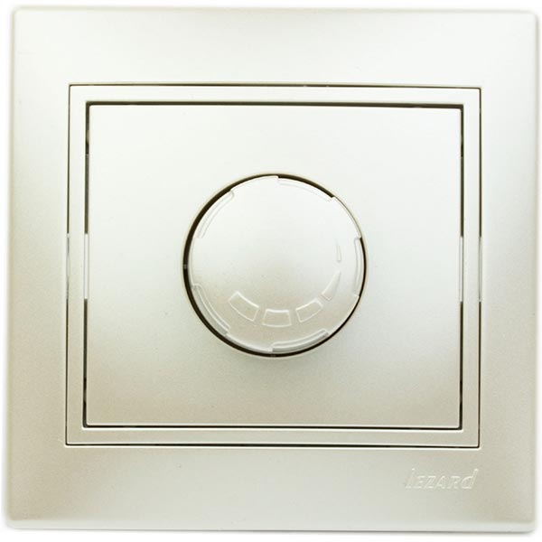 Светорегулятор поворотный Lezard MIRA 10 А 250 В 800Вт IP20 жемчужно-белый 701-3030-115