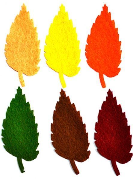 Набор для творчества из фетра Осенние листья 6 шт разноцветный 8 см