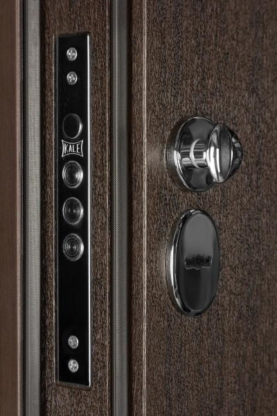 Дверь входная Булат Термо House-705 стеклопакет венге темный 2050x950 мм левая