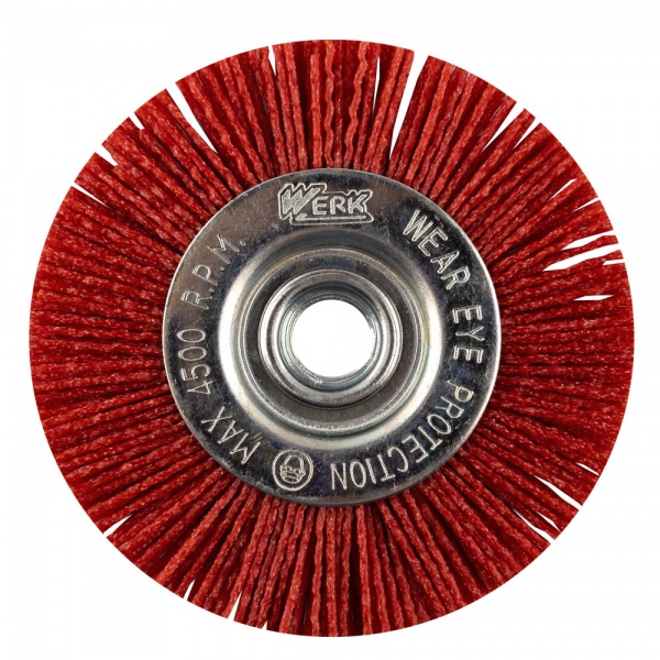 Щітка дискова абразивна нейлонова дискова 100 мм М14х2 Werk 104921