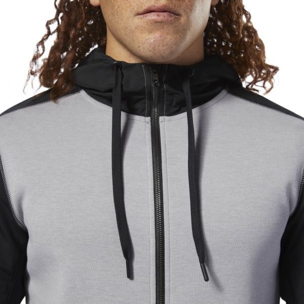 Джемпер Reebok TS Full-Zip Hoodie CY4914 р. L сірий