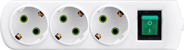 Колодка Lezard Letitia с заземлением 3 гн. белый 721-0300-302 