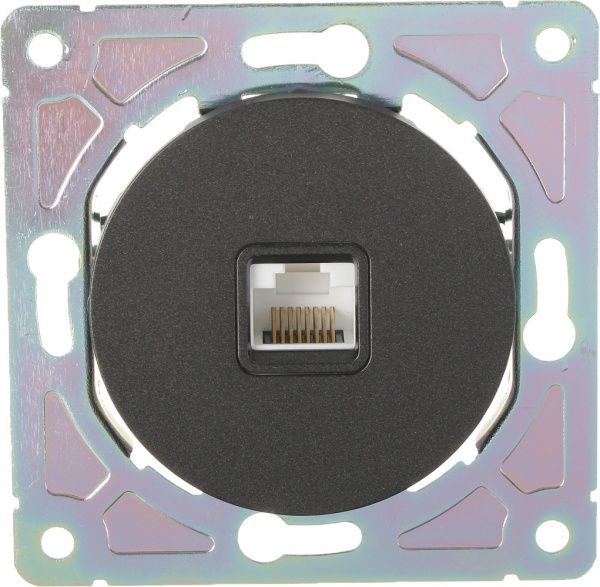 Механизм розетки компьютерная HausMark Bela без крышки черный SNG-SCP.RD20MG1PC-BK