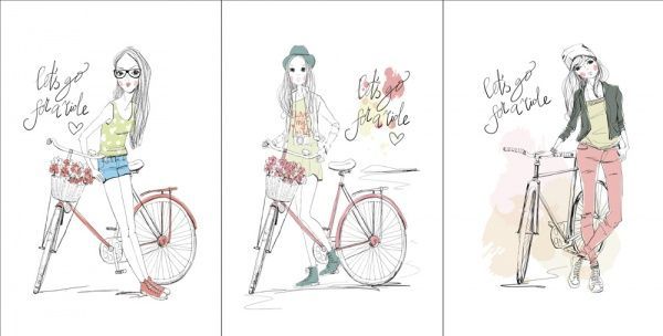 Картина модульная L 561 Девушка 100x53 см 