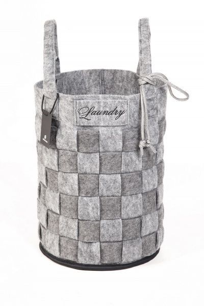Кошик декоративний Laundry h18 см сірий Michelson
