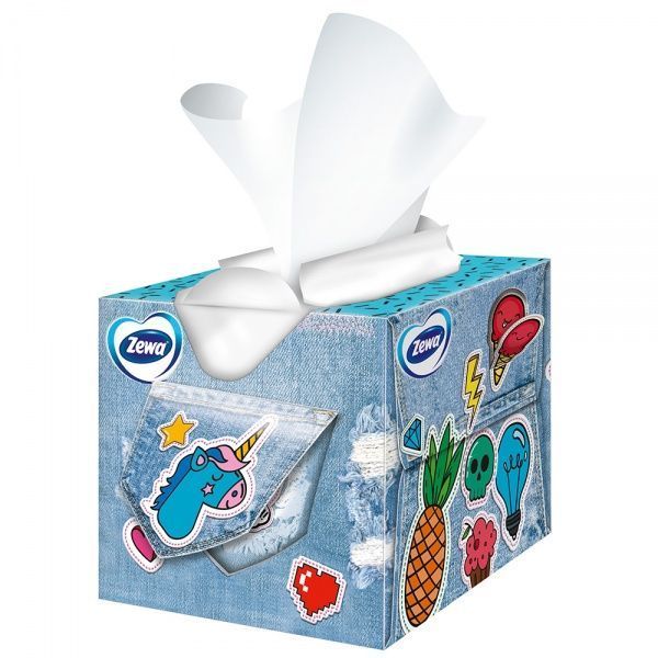 Серветки космет. Zewa Zoo Box, 3ш, 60шт.