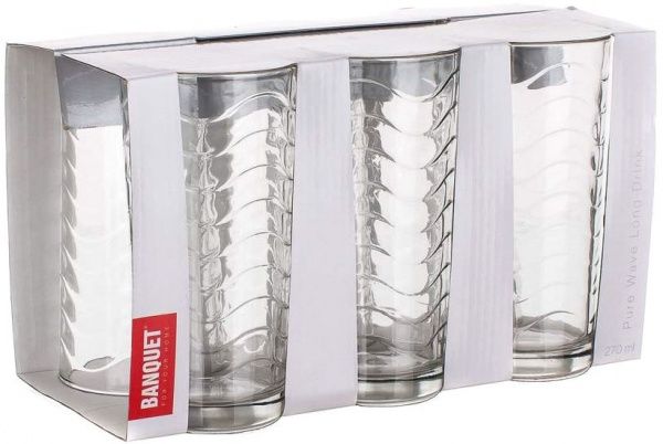 Набор стаканов высоких Pure Wave 270 мл 6 шт. Banquet 