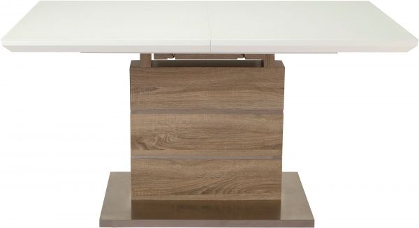 Стіл обідній GT Racer К-6101 (140-180x80x76) White/Cappucino 