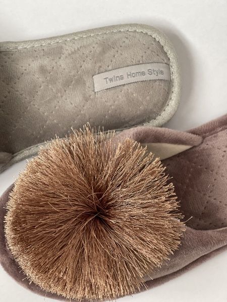 Тапки домашние Twins HS-VL помпон р. 36-37 бежевый 