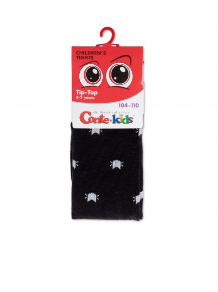 Колготки унисекс Conte-Kids TIP-TOP 567р.128-134 черный 