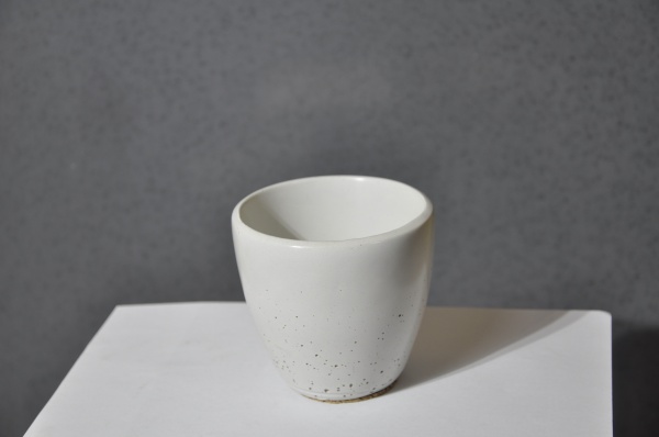 Кашпо декоративне Ellipsoid білий бетон