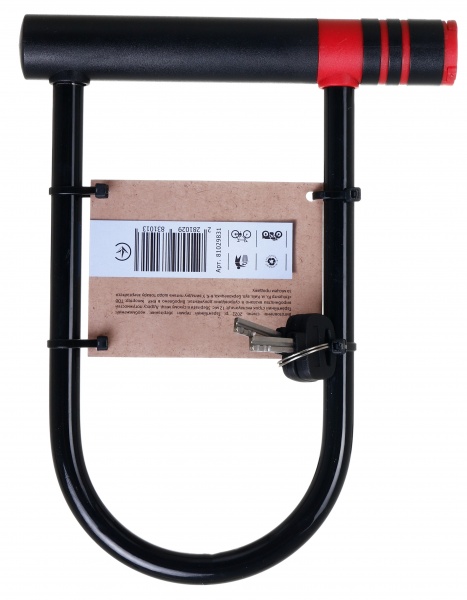 Замок велосипедный MaxxPro UL-245 красный с черным