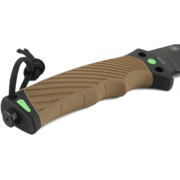 Ніж Ganzo нескладний, з паракордом, коричневий G8012V2-DY