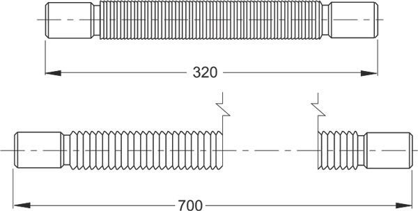 Гофра Bonomini соединения между двумя трубами d40/40 9340CC40B0