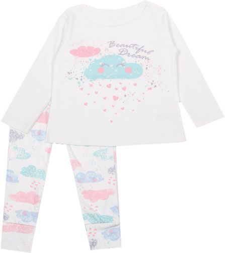 Пижама для девочек Фламинго р.104 молочный 245-222 