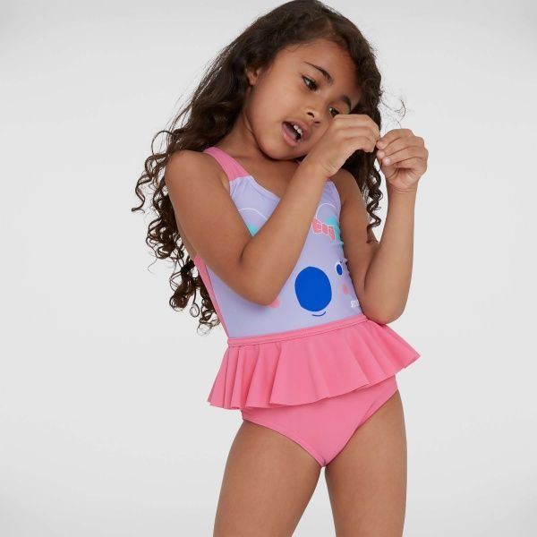Купальник Speedo KOALA FRILL SWIMSUIT IF 8-12398D818 р.6-9 бузковий із рожевим