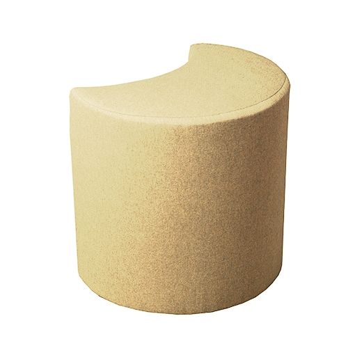 Пуф Марбет Півмісяць 400x400x240 мм Malaga №01 молочний 