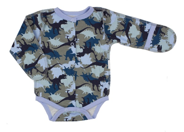 Боди для мальчика Маленькие люди Динозавр 1 р.56 голубой 