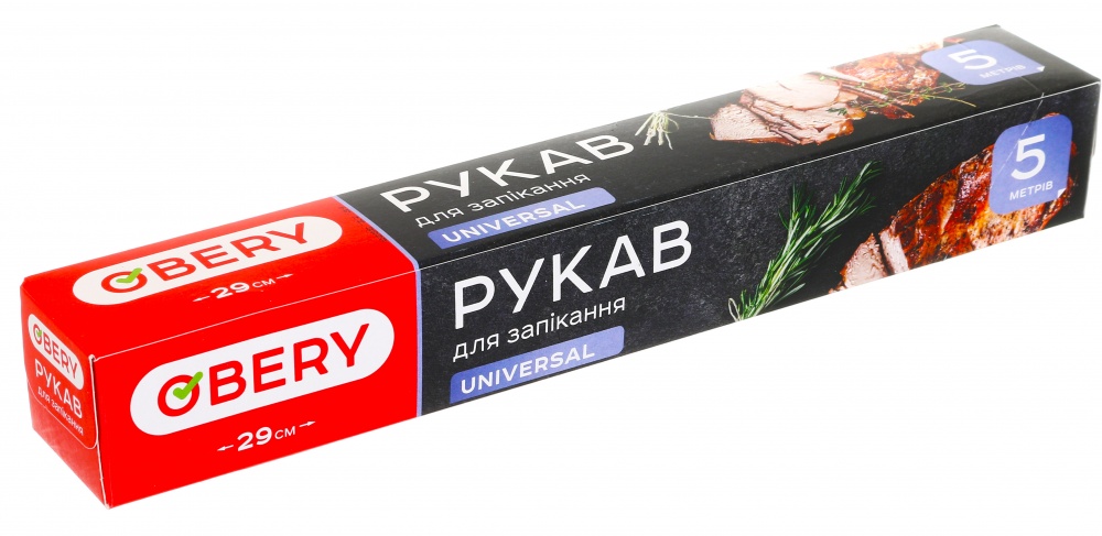 Рукав для запекания OBERY 5 м в коробке с клипсами