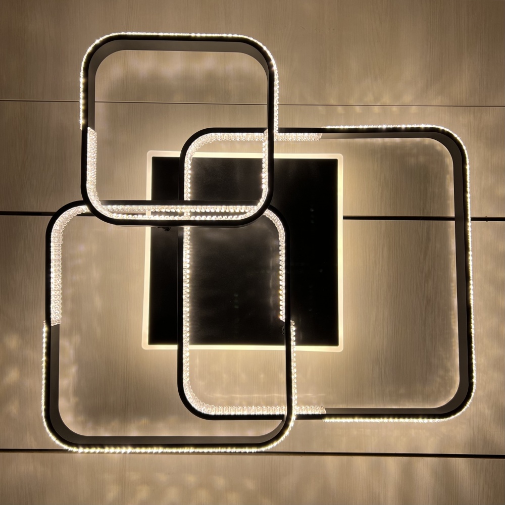 Люстра світлодіодна Luminaria 130 Вт LED-модуль чорний AKRILIKA SQUARE 130W 4S BLACK