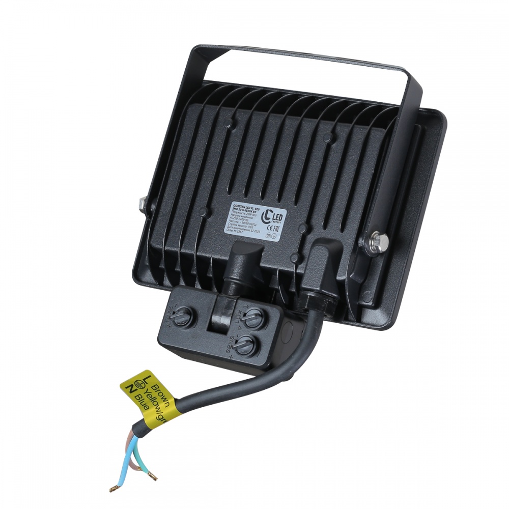 Прожектор с датчиком движения LED CONCEPT Gorteen FL 020 20 Вт IP65 черный