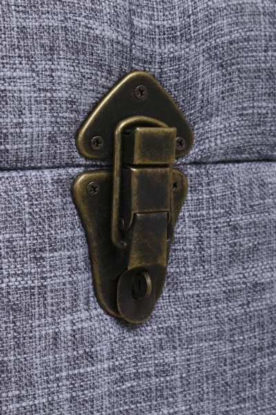 Скриня-пуф Shic B темно-сірий, 71,5х37х36,5 см тканина 