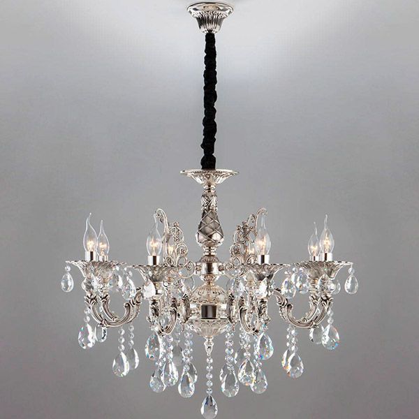 Люстра підвісна Strotskis Clarence 8x60 Вт E14 сріблястий 282/8 