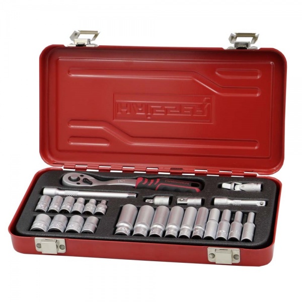 Набор головок 1/4' 26 единиц металлический кейс Haisser 3/8