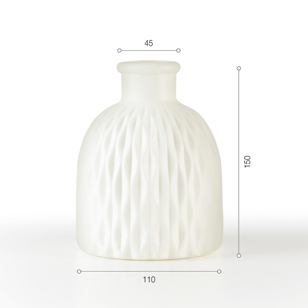 Ваза пластиковая MVM DH-FLOWERS-09 WHITE 15 см 