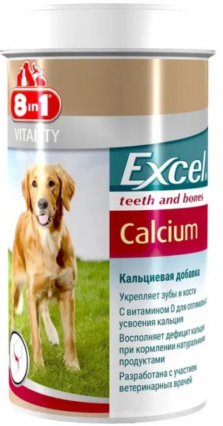 Таблетки 8in1 кормова добавка для собак Кальцій 880 табл 400 г 660891/115540