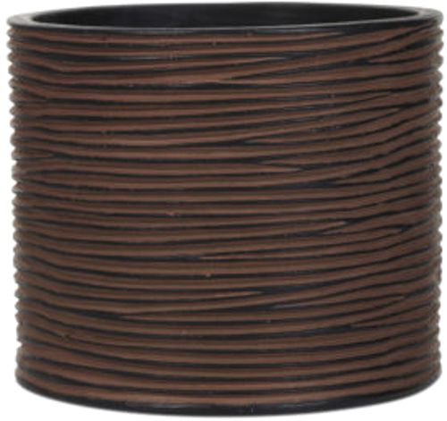 Кашпо керамическое Capi Rib круглый 3л коричневый (069550) 