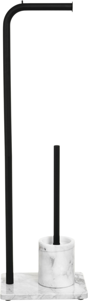 Стойка для туалета Sensio Marble с ершиком 22х17х70 см белый с черным