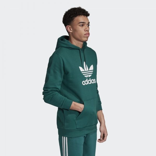 Джемпер Adidas TREFOIL HOODIE EJ9681 р. S зелений