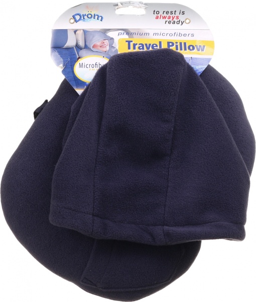 Подушка автомобильная Drom с капюшоном темно-серая 