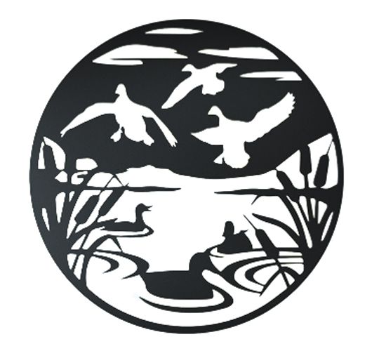 Панно Утки на озере PN042 46x46 см 