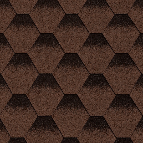 Битумная черепица MATIZOL® RESIDENCE сота коричневый оттененный 3 кв.