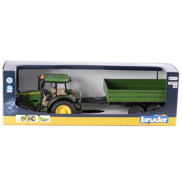 Трактор з причепом Bruder John Deere 1:16 02108
