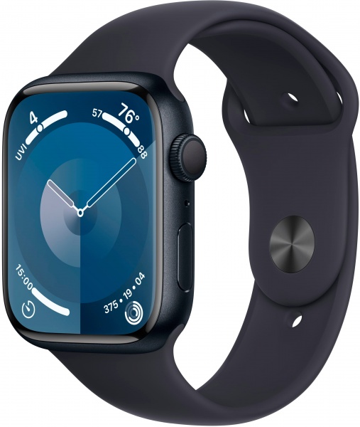 Смарт-годинник Apple Watch Series 9 GPS 45mm Midnight Aluminium Case with Midnight Sport Band - M/L (MR9A3QP/A)