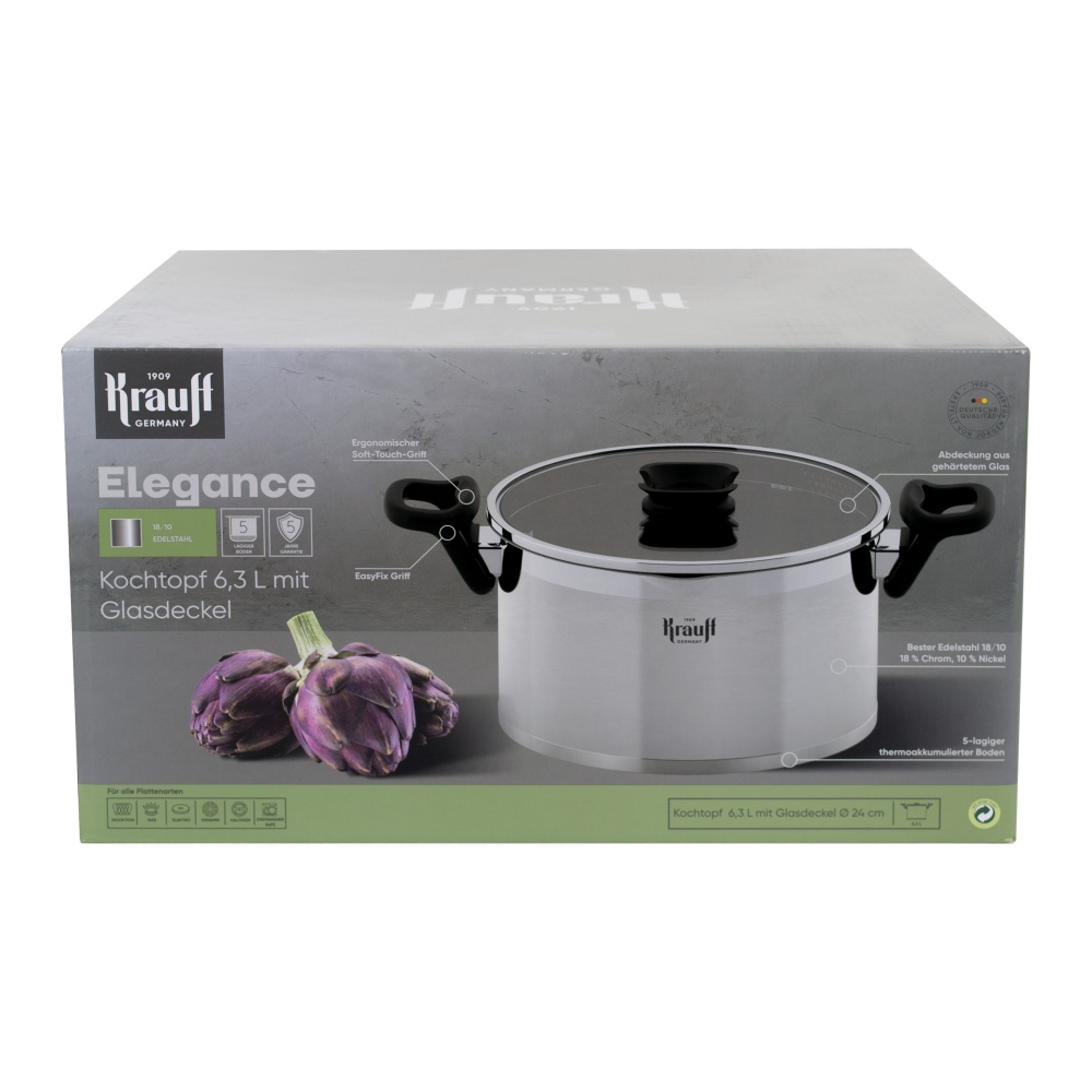 Кастрюля с крышкой Krauff Elegance 6,3 л 26-247-031