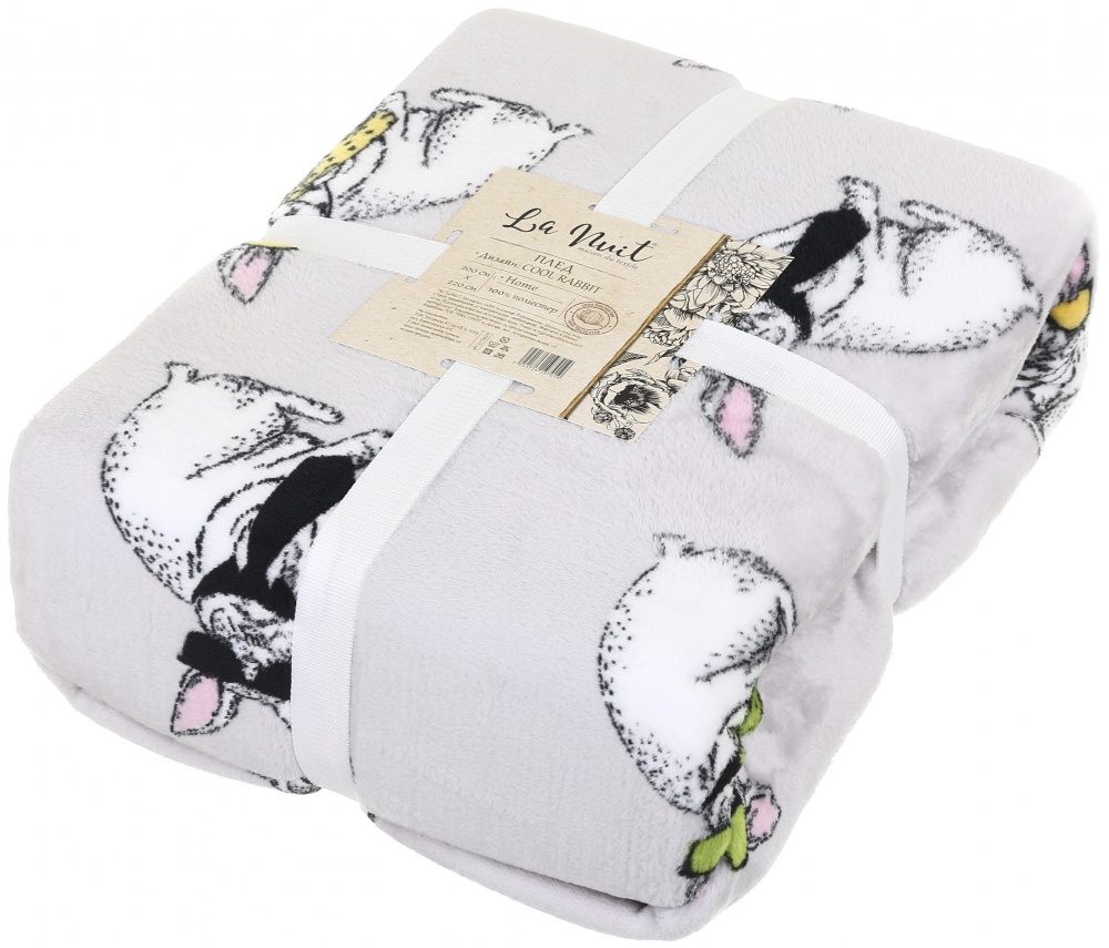 Плед Cool rabbit 200x220 см разноцветный La Nuit