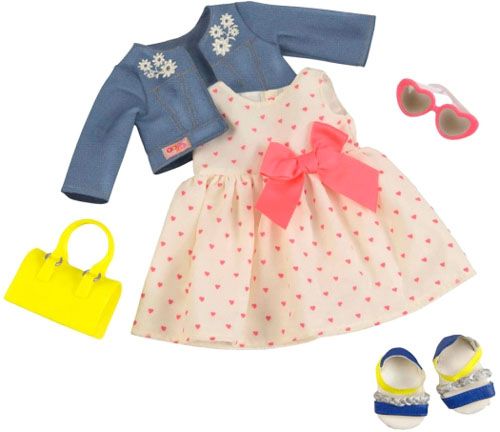 Ляльковий гардероб Our Generation Deluxe Сукня з сердечками і жакетом BD30246Z