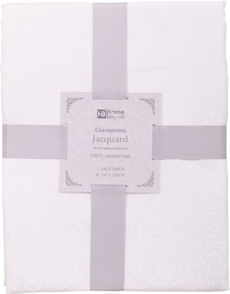 Скатерть Jacquard 140x220 см айвори Home Beyond 