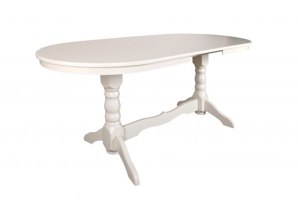 Стол обеденный Сейм 1600(2000)х900 мм слоновая кость мат 