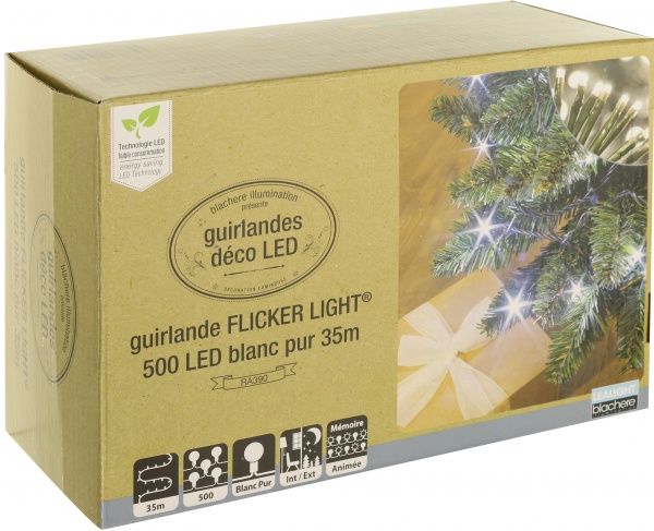 Электрогирлянда линейная внешняя встроенный светодиод (LED) 500 ламп 35м белая 