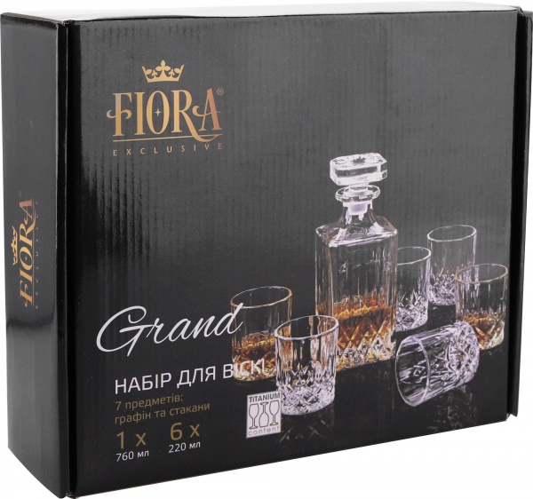 Набор для виски Grand 7 предметов Fiora