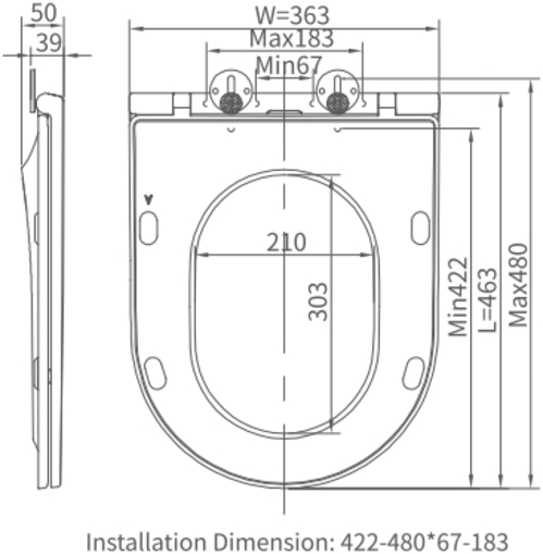 Сидіння для унітаза EGO RPD-01 преміум поліпропіленове