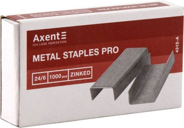 Скоба для степлера №24/6 1000 шт. 4312-A Pro Axent